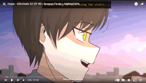 a screenshot of a video that says hope glitchtale s2 ep # 9