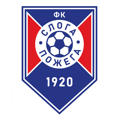 a blue and red emblem with the year 1920 and a soccer ball
