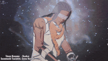 a cartoon of a man with blindfolds and the name tosen kaname on the bottom right