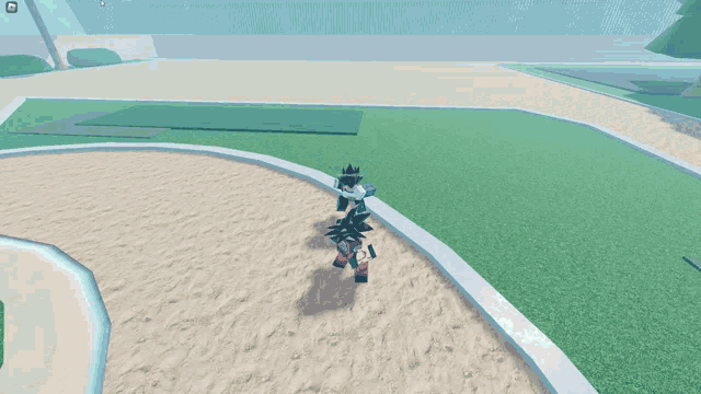 a screenshot of a video game where a character is flying through the air