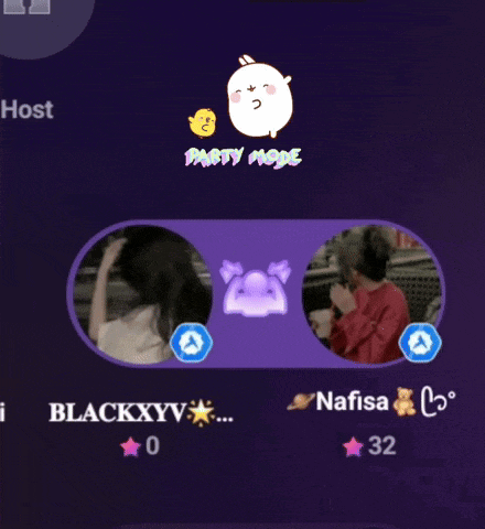 a purple background with a rabbit and the words party magic