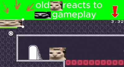 a screenshot of a video game with the words old reacts to gameplay