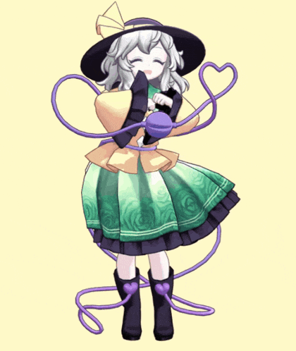 a girl in a green dress and a black hat is dancing