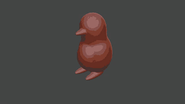 a gray background with a few brown spheres in it