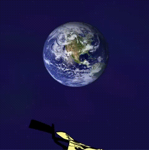 bill cipher from gravity falls is standing in front of a giant explosion