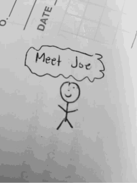 a drawing on a piece of paper that says meanwhile on kik joe hi wanna fuck