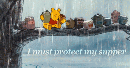 I Must Protect My Supper GIF - Supper Supper Time Pooh GIFs