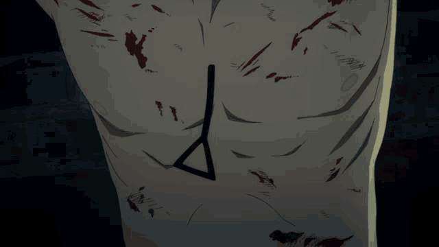 a close up of a person 's back with a bird 's head on it