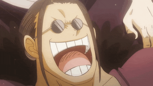 a close up of a cartoon character with sunglasses on
