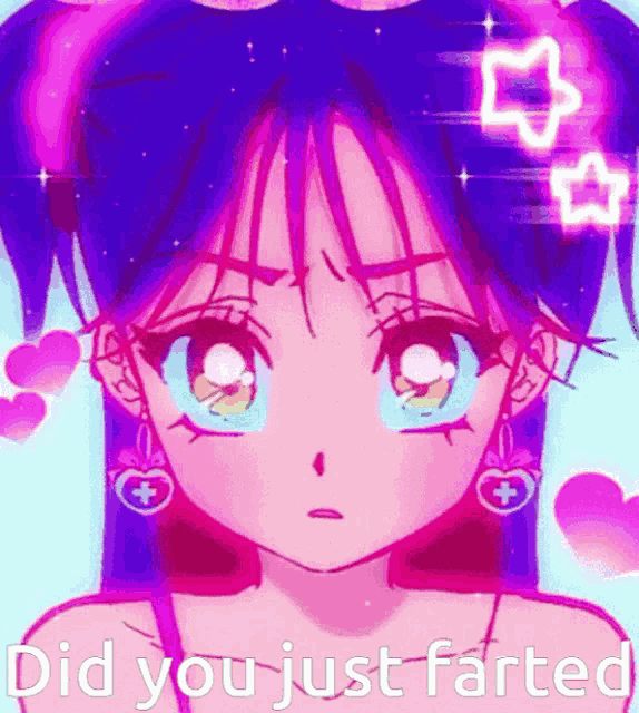 a picture of a girl with the words " did you just farted " at the bottom