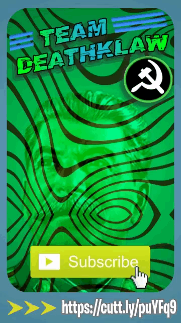 a green poster that says team deathklaw