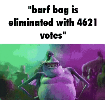 Barf Bag Dance Eliminated Votes GIF - Barf Bag Dance Eliminated Votes GIFs