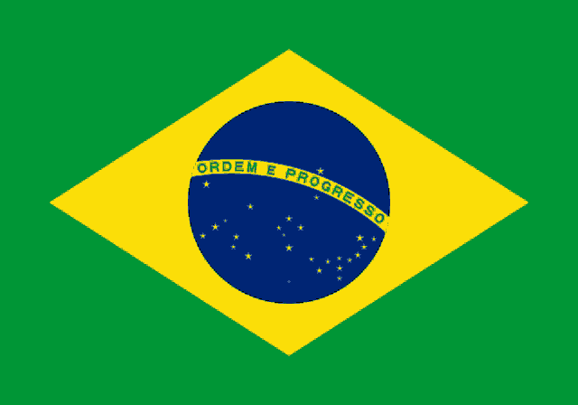 a green and yellow flag with ordem e progresso on it