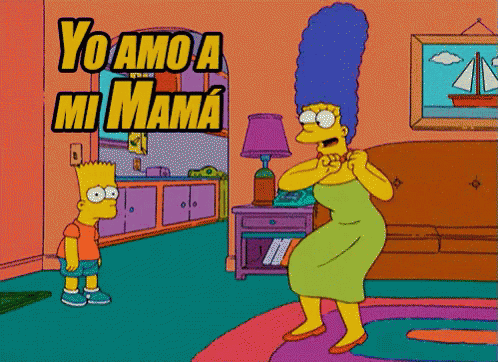 Yo Amo A Mi Mamá GIF - Los Simpsons Marge Simpsons Te Amo Mama GIFs