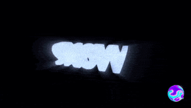 a black and white background with the word snow on it
