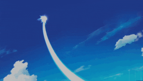 a blue background with a white circle in the middle of it