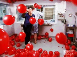 99 Luft Balloons GIF - Scrubs Zack Braff Celebra GIFs