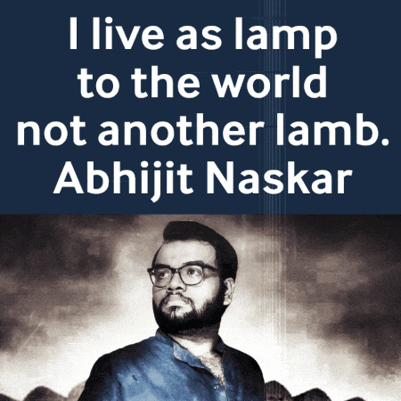 a poster that says ' i live as lamp to the world not another lamb ' on it