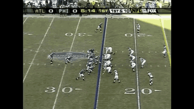a football game is being played on the fox network and the score is 30-20