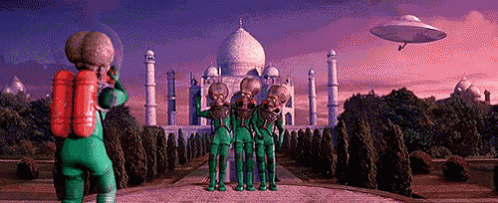 火星人　映画　破壊 GIF - Taj Mahal Martians Mars Attacks GIFs