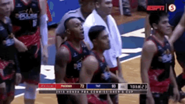 espn is showing a basketball game between the pacers and the pistons