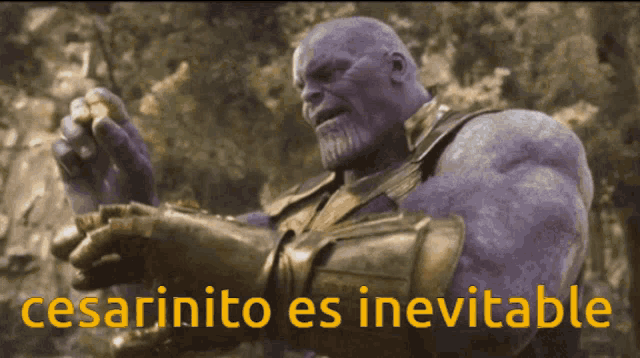 Cesarito Thanos GIF - Cesarito Thanos Inevitable GIFs