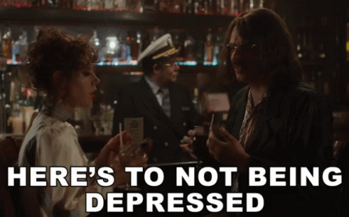 Heres To Not Being Depressed Toast GIF - Heres To Not Being Depressed Toast Cheers GIFs