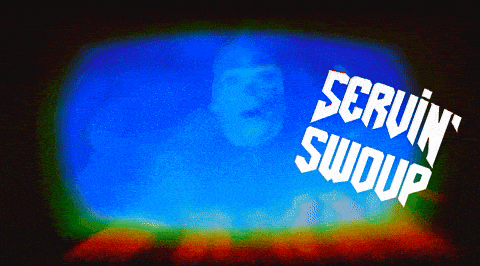 a colorful background with the words scruin swoup on it