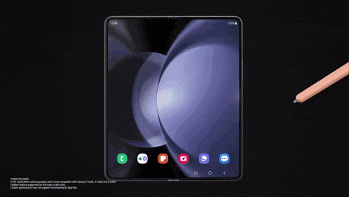 a samsung phone shows a page that says " our galaxy "