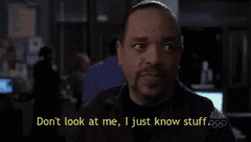 a man says " don t look at me , i just know stuff "