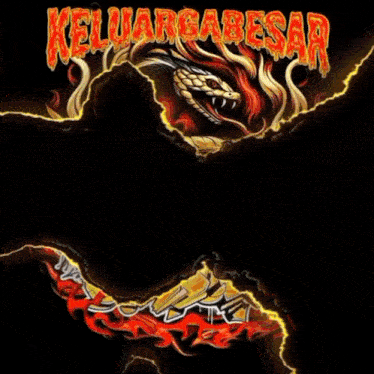 a picture of a snake with the words keluargabesar on it