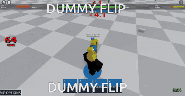 a game called dummy flip is being played