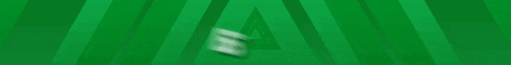 a green background with a white circle and the word blah in white letters