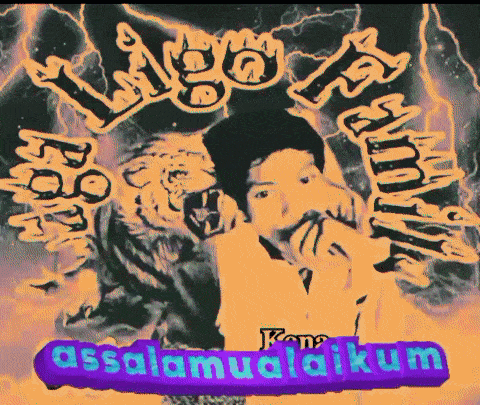 a picture of a man with a tiger behind him and the words " assalamualaikum " on the bottom