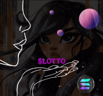 a drawing of a woman with the word lotto written on it