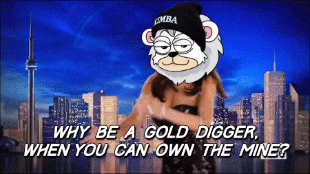 a cartoon of a bear wearing a kimba hat