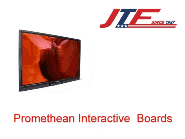 an advertisement for promethean interactive boards shows a large flat screen tv