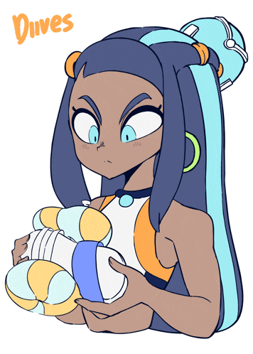 a drawing of a girl with the name dives on the bottom right