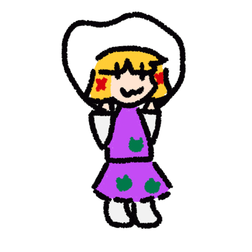 a drawing of a girl in a purple dress holding a jumping rope
