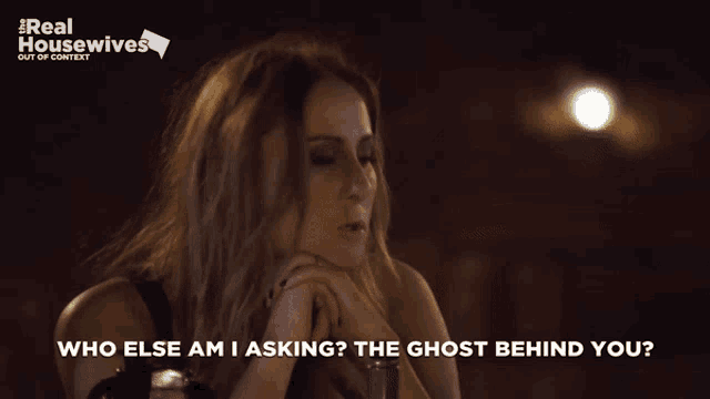 a real housewives ad with a woman asking who else am i asking