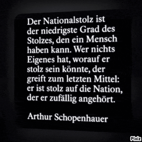 a quote from arthur schopenhauer is displayed in black and white