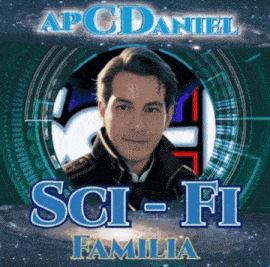 a poster for apcdaniel sci-fi familia shows a man in a military uniform
