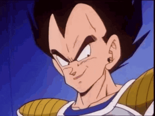 a close up of a cartoon character 's face with a blue background .