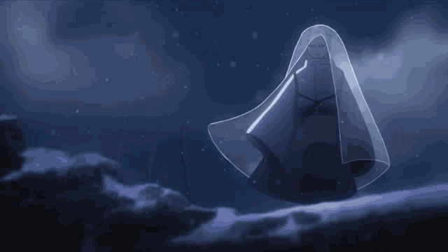 a drawing of a person covered in a veil