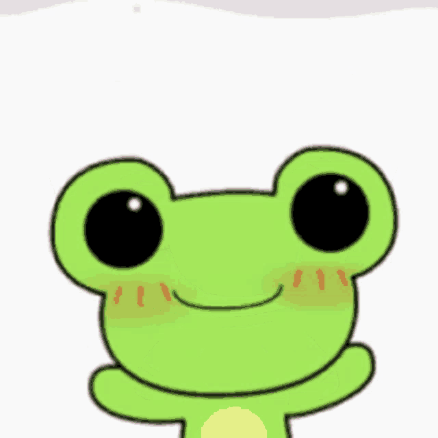 a cartoon frog with its mouth open and tears running down its face