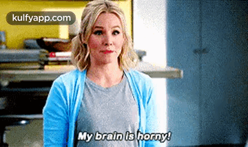 My Brain Is Horny.Gif GIF - My Brain Is Horny The Good-place Hindi GIFs