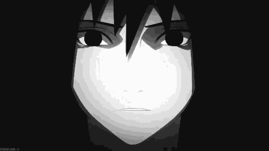 a black and white drawing of a person 's face with a shadow on it .
