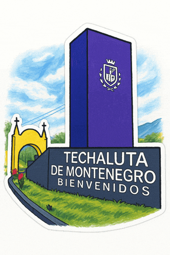 a sticker that says techaluta de montenegro bienvenidos on it