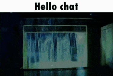 a picture of a waterfall says hello chat