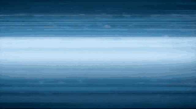 a blue and white striped background with a few clouds